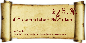 Österreicher Márton névjegykártya