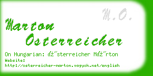 marton osterreicher business card